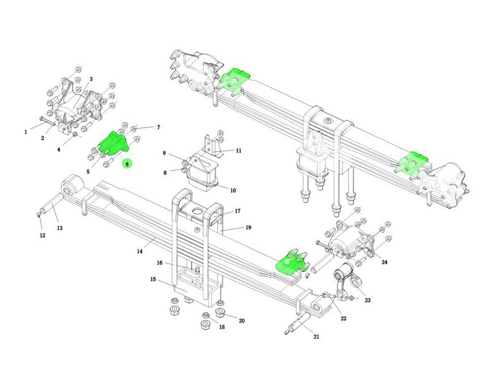 DZ98149520147 副簧限位支架,Secondary spring limit support,济南向前汽车配件有限公司