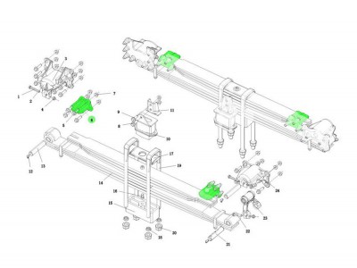 DZ98149520147 副簧限位支架,Secondary spring limit support,济南向前汽车配件有限公司