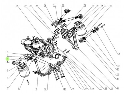 DZ95259680600  稳定杆支架总成,Stabilizer rod support assembly,济南向前汽车配件有限公司