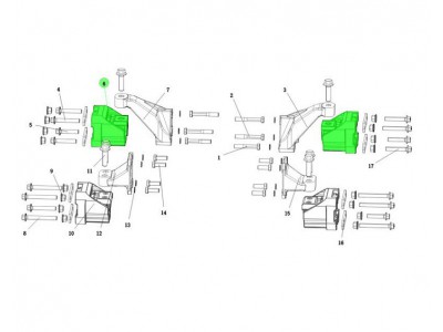 DZ98149590419  发动机悬置减振垫,Engine suspension damping pad,济南向前汽车配件有限公司