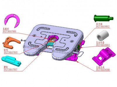 DS2730A17012  支腿销轴,Leg pin,济南向前汽车配件有限公司