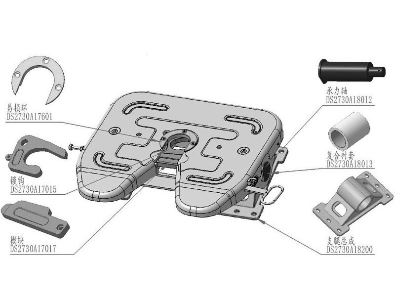 DS2730A17013  鞍座缓冲衬套,Saddle buffer bushing,济南向前汽车配件有限公司