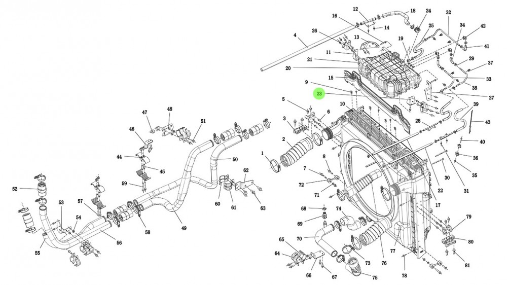 DZ9X259538032   膨胀水箱支架（后右）,Expansion tank support (back right),济南向前汽车配件有限公司