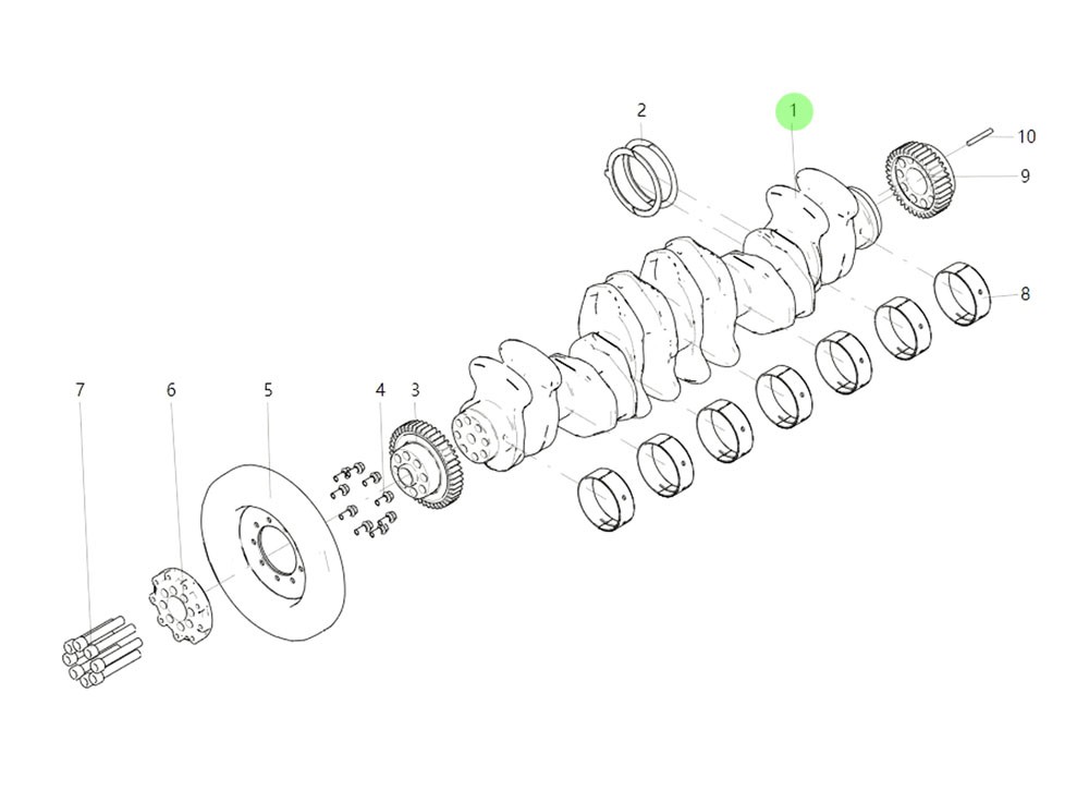 201-02101-0671  曲轴,Crank shaft,济南向前汽车配件有限公司