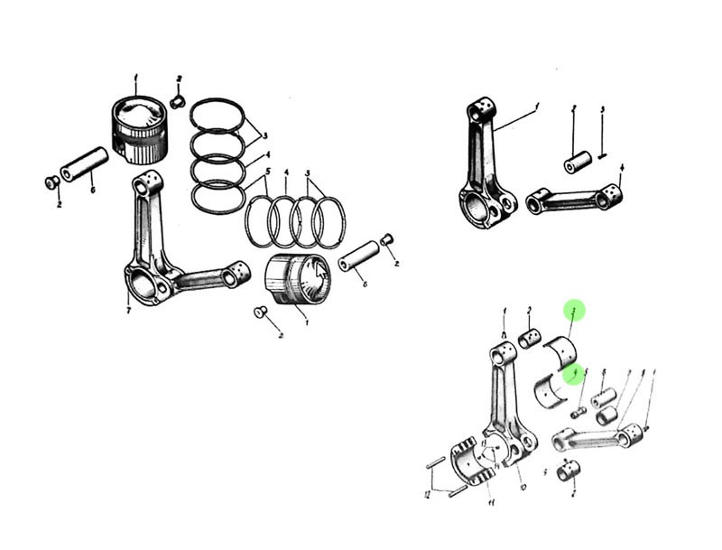 301-82/83-5  连杆瓦组,Connecting rod shoe group,济南向前汽车配件有限公司