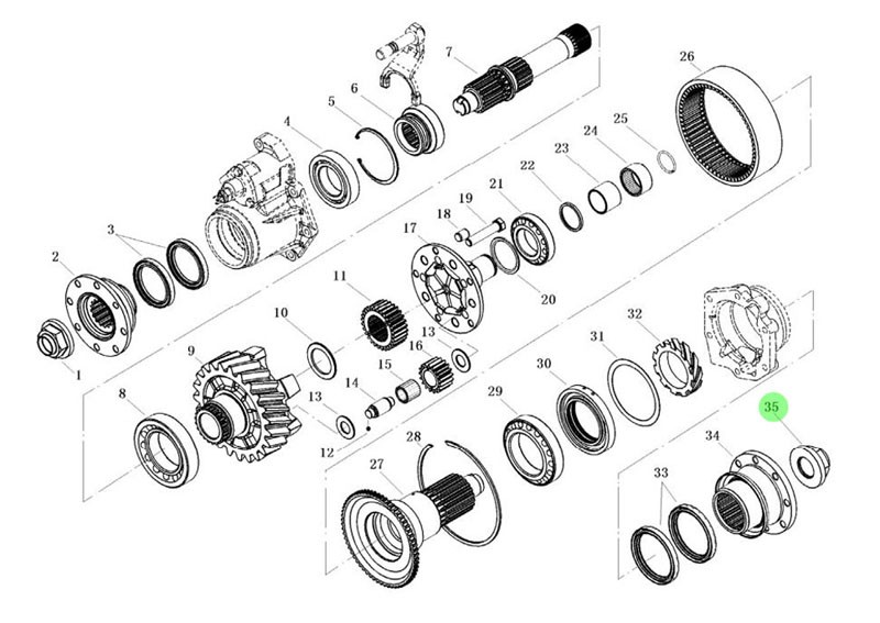 L913800400 差速器凸缘螺母,Differential flange nut,济南向前汽车配件有限公司