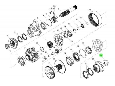 L913800400 差速器凸缘螺母,Differential flange nut,济南向前汽车配件有限公司