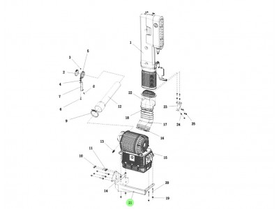 DZ95259190590  空滤器托架总成,Air filter bracket assembly,济南向前汽车配件有限公司