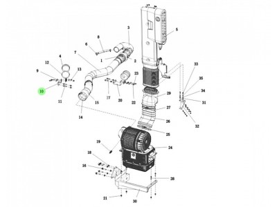 DZ95259191523  进气管后支架,Rear intake pipe support,济南向前汽车配件有限公司