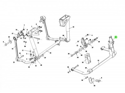 DZ95319680800  后稳定杆支架,Rear stabilizer bar bracket,济南向前汽车配件有限公司