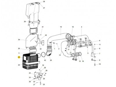 WG9725190055 油浴式空气滤清器总成,Oil bath air filter assembly,济南向前汽车配件有限公司