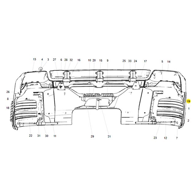 810W41610-0386  保险杠右装饰板,Bumper right trim panel,济南向前汽车配件有限公司