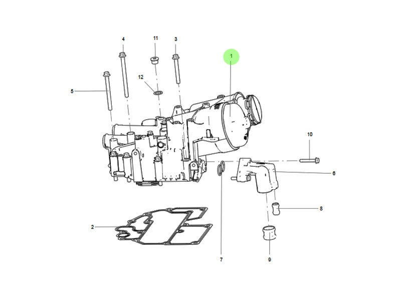 201V05000-7043K 机油散热器壳,Oil radiator housing,济南向前汽车配件有限公司