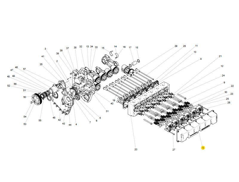 080V03400-6014  气缸盖罩总成,Cylinder head cover assembly,济南向前汽车配件有限公司