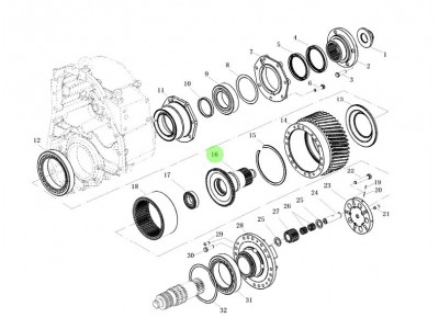 3086000796  后输入轴,Rear input shaft,济南向前汽车配件有限公司