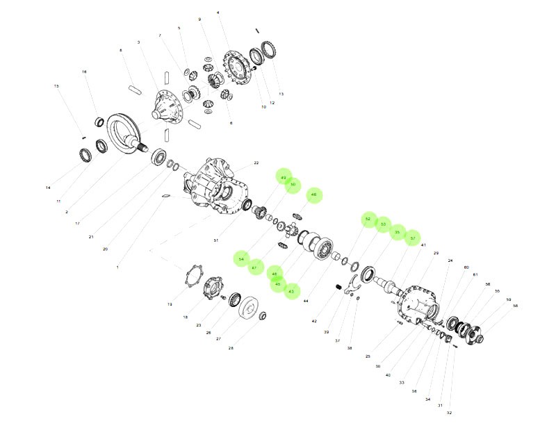 WG7117328010+001 轴间差速器,Inter-axle differential,济南向前汽车配件有限公司