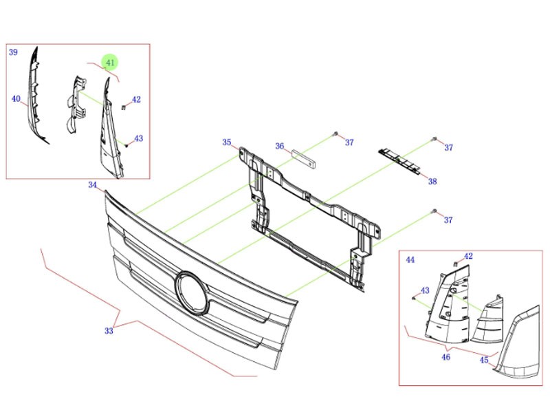 H4531017201A0 导流罩内板,Right deflector hood inner plate,济南向前汽车配件有限公司