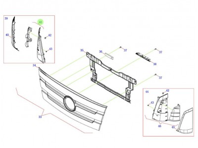 H4531017201A0 导流罩内板,Right deflector hood inner plate,济南向前汽车配件有限公司