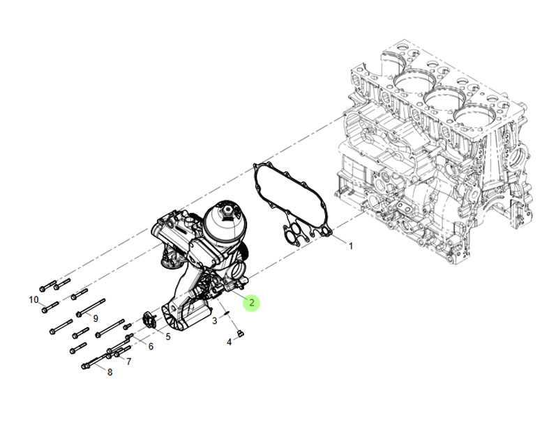 611600070166 机油滤清器及冷却器总成,Oil filter/cooler assembly,济南向前汽车配件有限公司