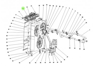 DZ9M389533020  膨胀水箱总成（带液位传感器）,Expansion tank assembly (with level sensor),济南向前汽车配件有限公司