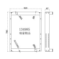 中冷器水箱134985，尺寸780*620