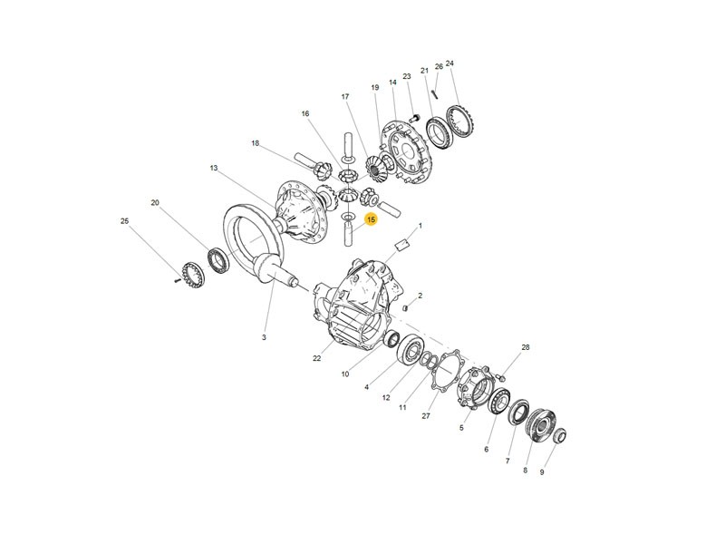 710W35107-0041 差速器行星轮轴,Differential cross shaft,济南向前汽车配件有限公司