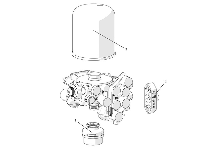 DZ96189361087 滤油型空气处理单元（集成）,Oil filter type air handling Unit (integrated),济南向前汽车配件有限公司