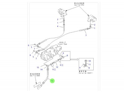 07102-20603  行驶马达油管,Driving motor oil pipe,济南向前汽车配件有限公司
