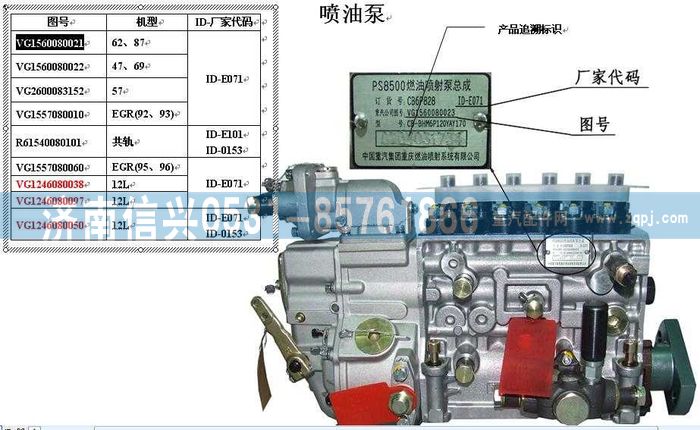 喷油泵带k型调速器(str57-howo57)