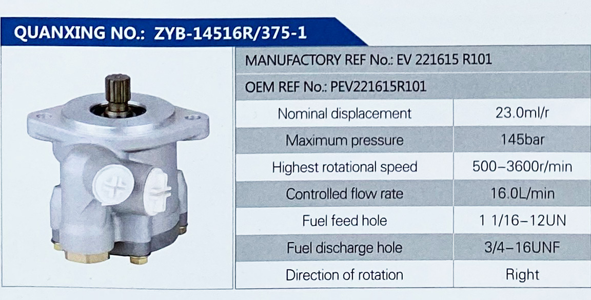 转向助力叶片泵，转向泵/EV 221615R101