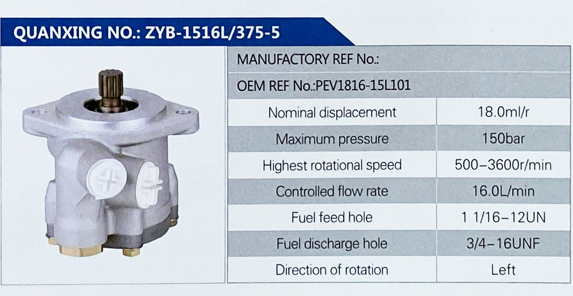 转向助力叶片泵，转向泵/PEV1816-15L101