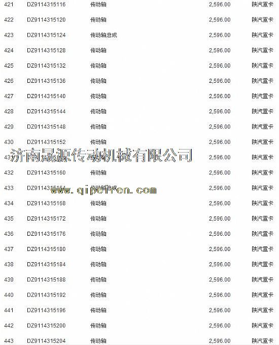 DZ9114313192,陕汽德龙传动轴DZ9114313192,济南晟源传动轴销售有限公司