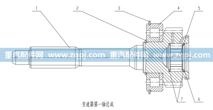 » 六档变速箱 » ca6tb(x) » 变速器第一轴总成