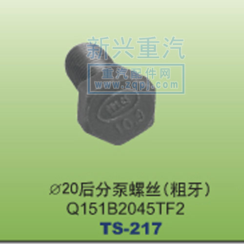 Q151B2045TF2,￠20后分泵螺丝粗牙,晋江新兴螺丝有限公司